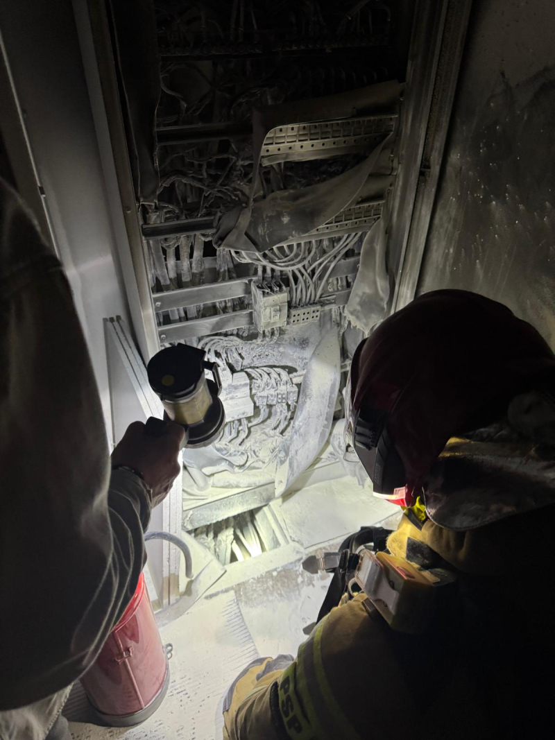 Pożar rozdzielni elektrycznej w szpitalu w Gorzowie