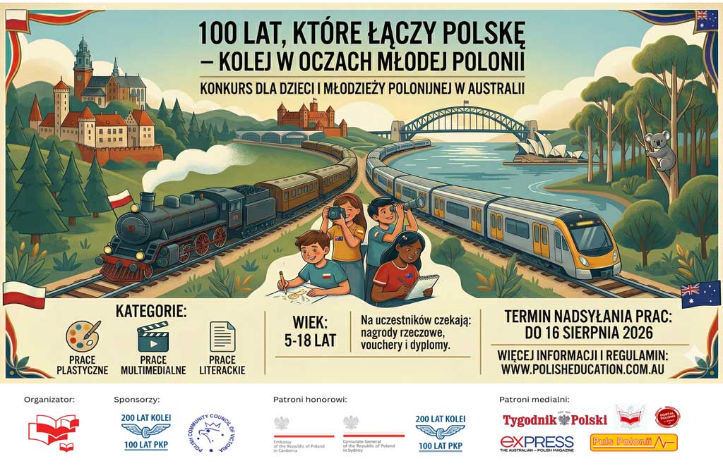 Konkurs „100 lat, które łączy Polskę – kolej w oczach młodej Polonii”