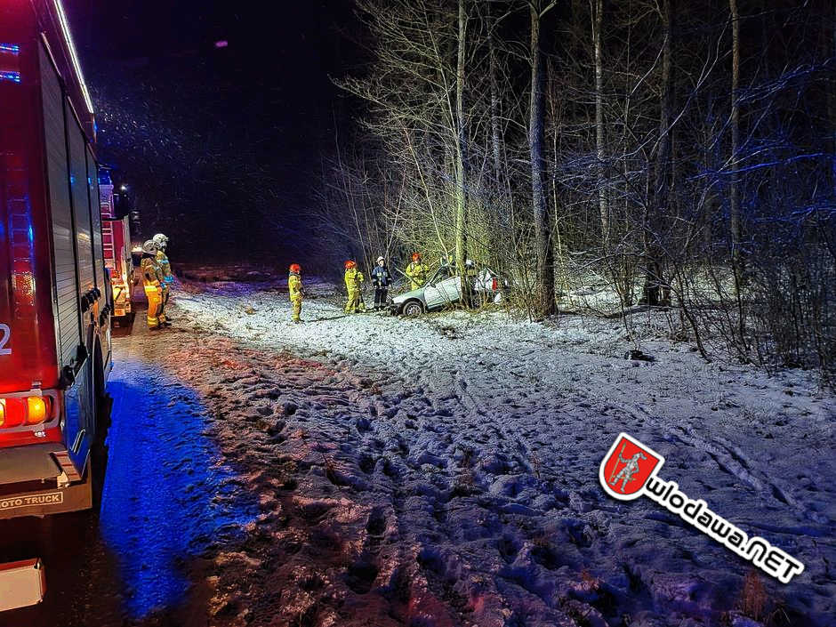 112: Szampańska sylwestrowa zabawa zakończyła się na drzewie w Macoszynie Dużym