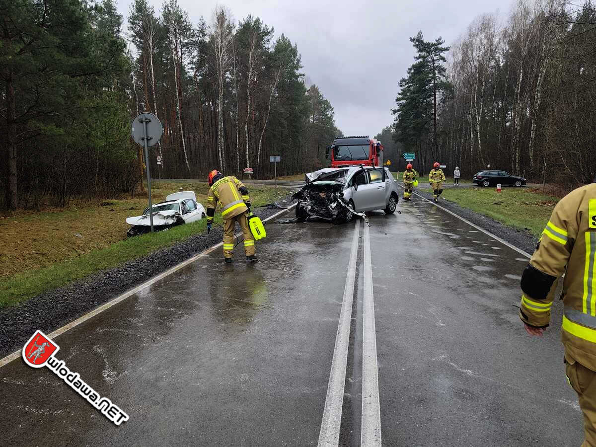 Macoszyn Mały: Trzy auta uczestniczyły w czołówce na trasie Chełm – Włodawa