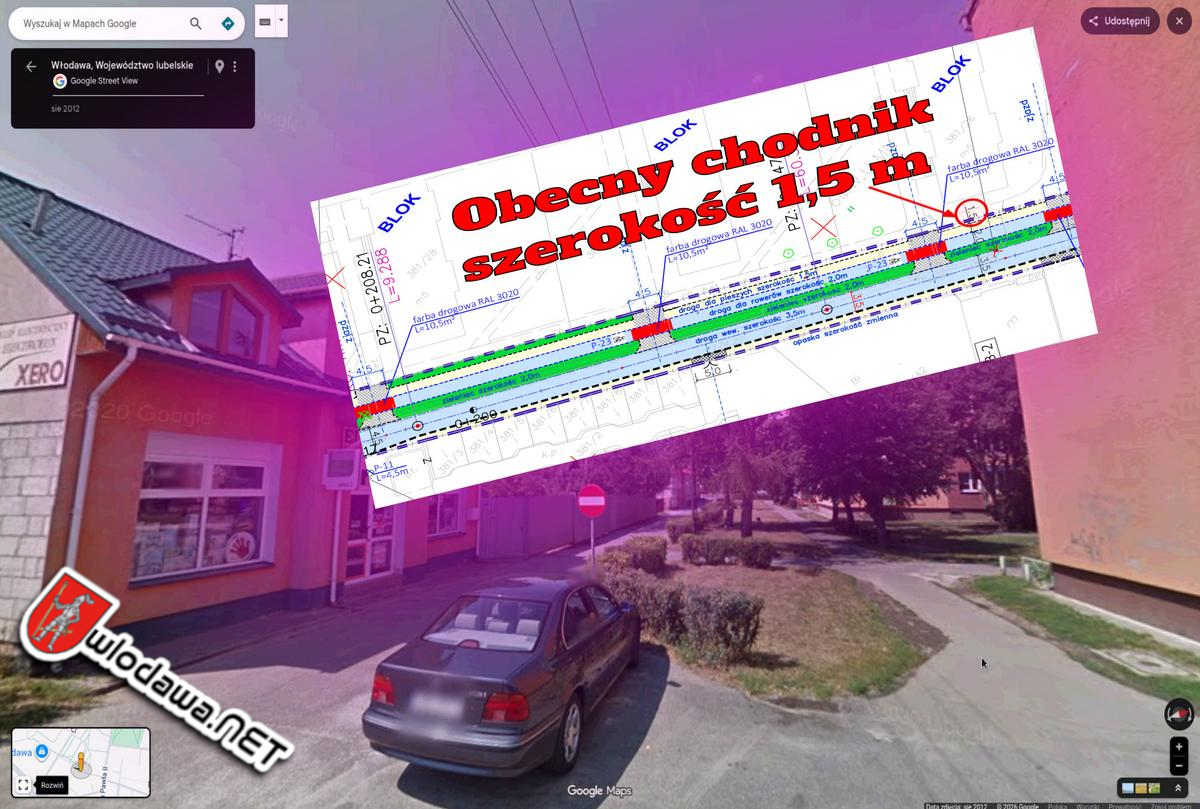 Włodawa: Dwa chodniki obok siebie i autostrada pod oknami /wideo/
