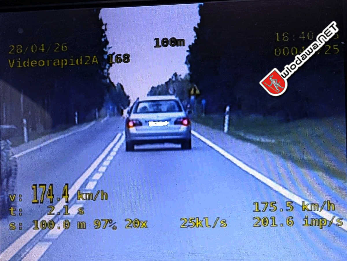Włodawa Na Sygnale: 21-letnia kierowczyni z Chełma pędziła przez Okuninkę prawie 180 km na godzinę
