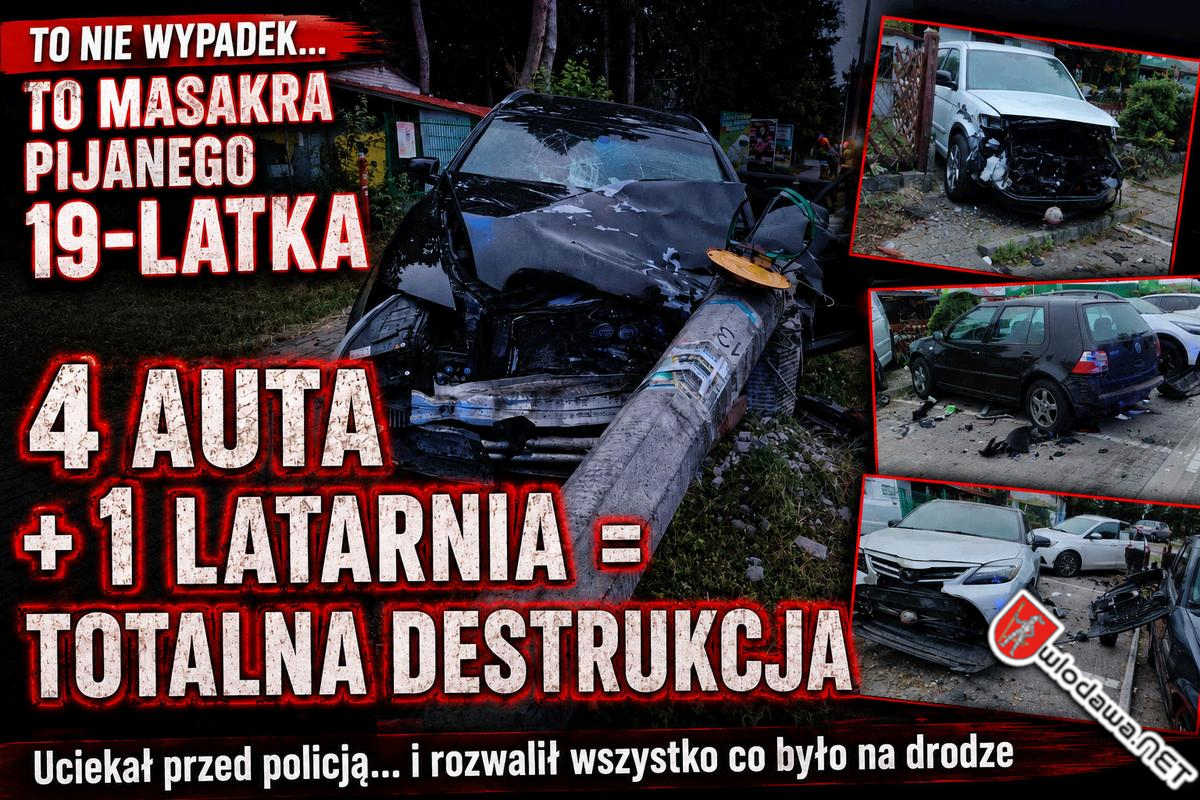 Okuninka: Latarnia nr 13 okazała się końcowym przystankiem na trasie pijany 19-latka który zdemolował „pół miasteczka”